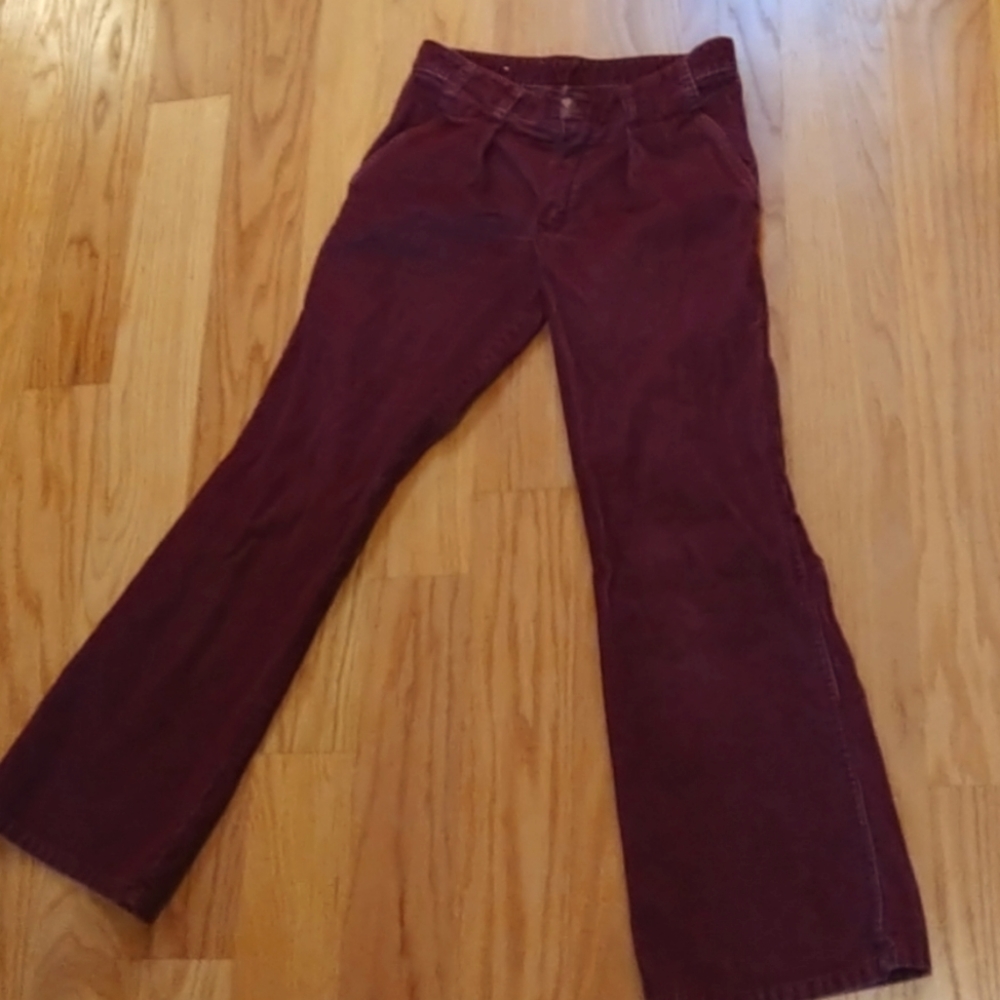 Vintage '70s cords maroon color.